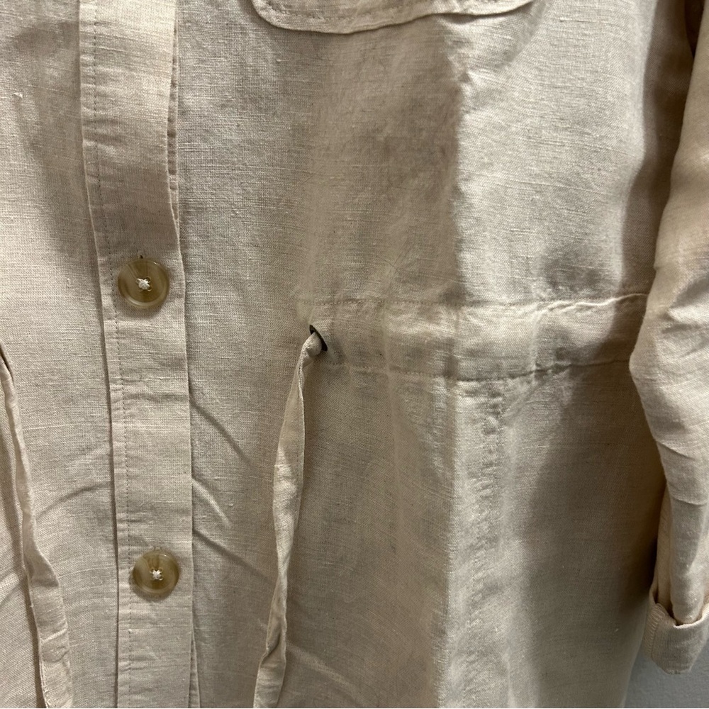 Liz Claiborne Cream Button-Up Shirt Jacket - Picture 3 of 7